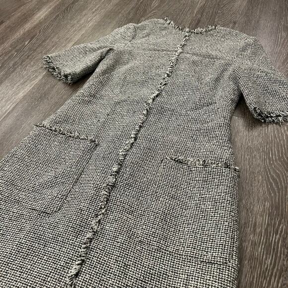 EUC L.K. Bennett London DR Nessa Black Cream Tweed Shift Dress Size 4 Wool EUC - Picture 3 of 14